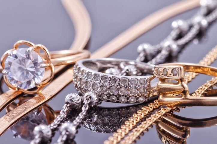 Gold silver rings