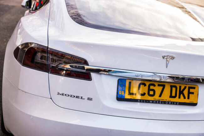 Tesla Number Plate